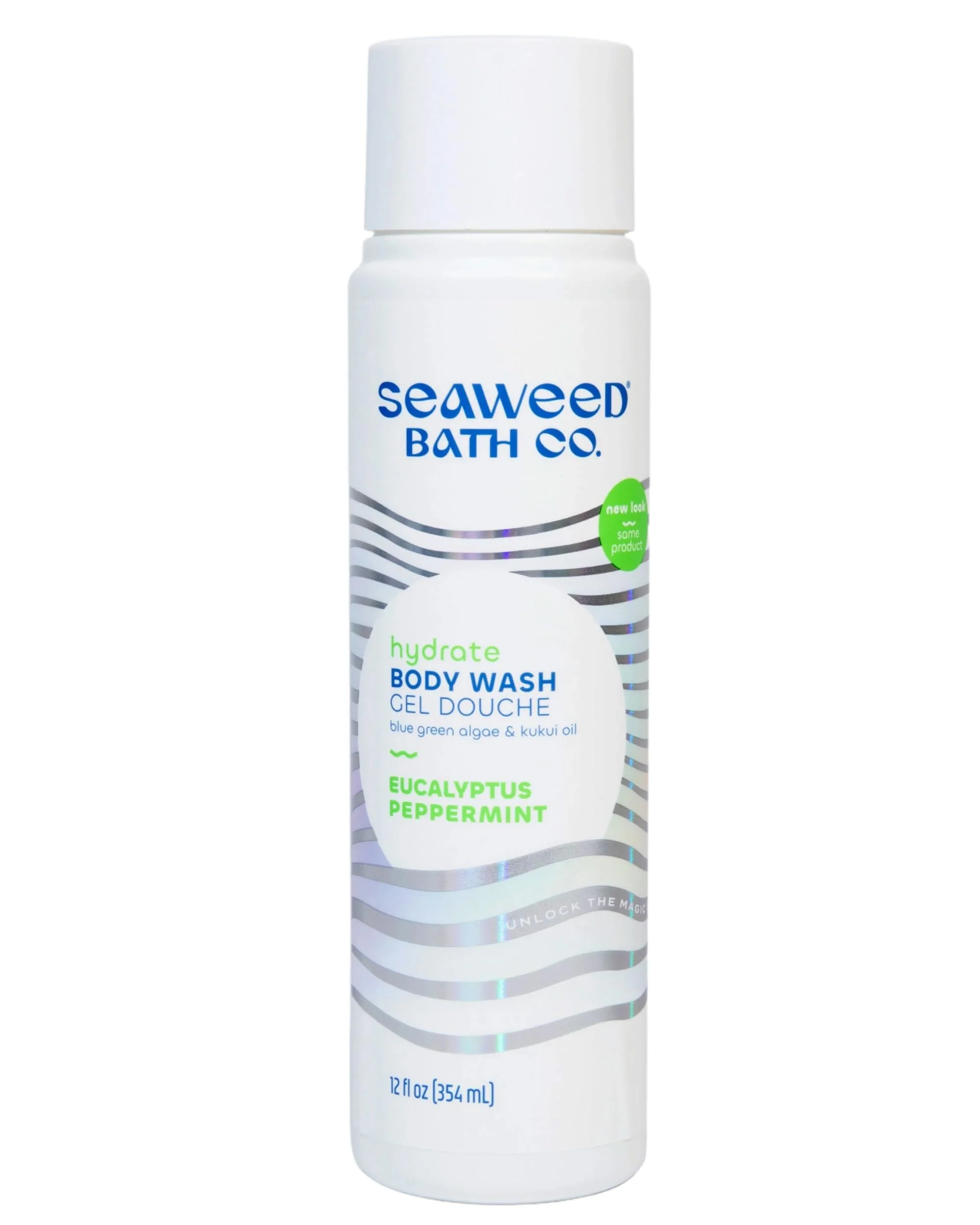 Exceptional Seaweed Bath Co. Hydrate Body Wash Eucalyptus Peppermint Scent 12 Ounce Shower Gel for Men Women Vegan Paraben Sulfate Cruelty World-Class