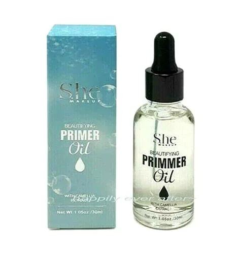 Sophisticated S.he Makeup Face Primer for healthy bright skin makeup - Camellia Primer Oil Verified