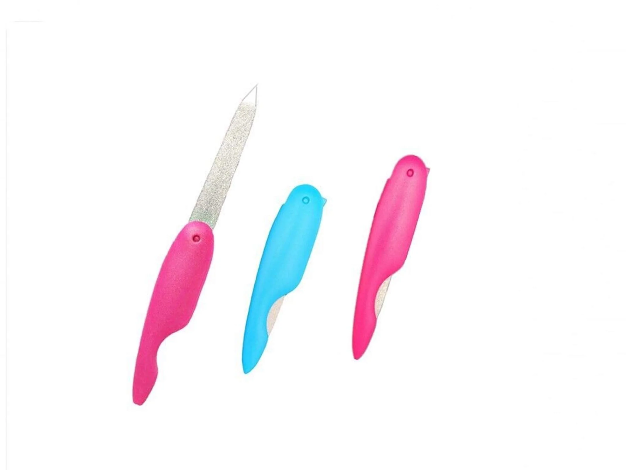 Reusable Sinen 3pcs Metal Folding Nail File Stainless Steel Fold Cuticle Professional Double Sided Files Nails Tool Set for Men and Woman Random Color Solid