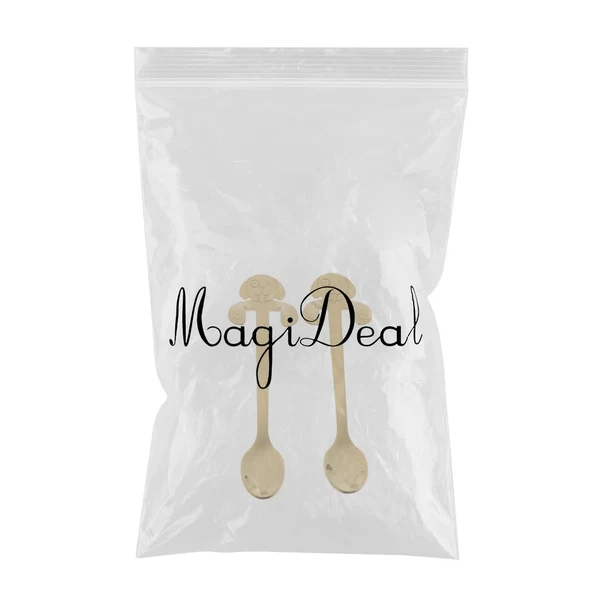 Natural Max 2pcs Cartoon Puppy Hanging Cup Spoon for Tea coffee etc. 11.6cm_4.6 inch Long-Lasting