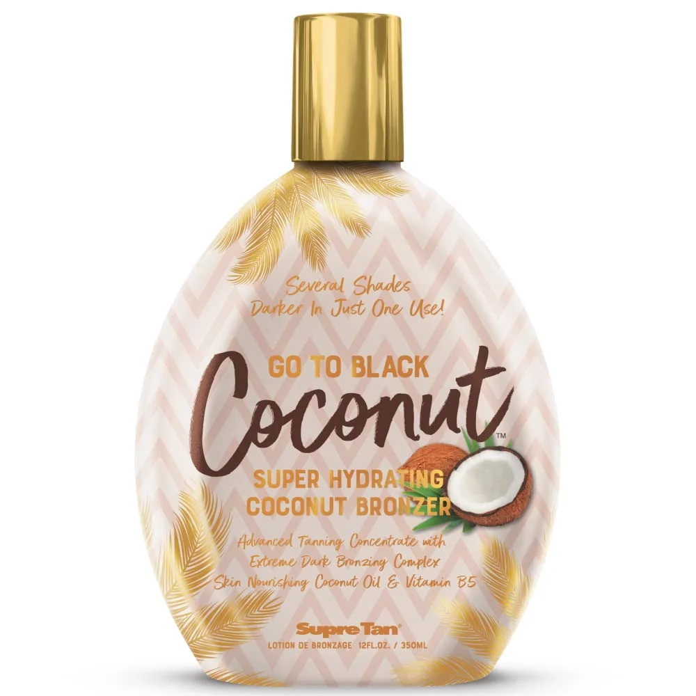 Refined Supre Tan Go To Black Coconut Bronzer Tanning Lotion 12 fl oz Recyclable
