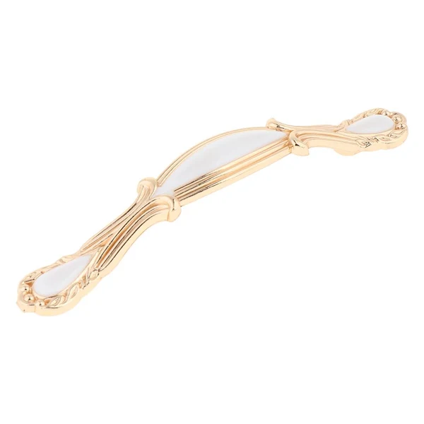 First-Class Max Classic Wardrobe Door Handles White Golden Size_8 High-End