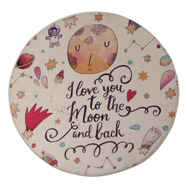 Trendy Max 1 Pc Tatami Sponge Seat Pad Cartoon Polyester Round Circle Cushion Space Relaxed