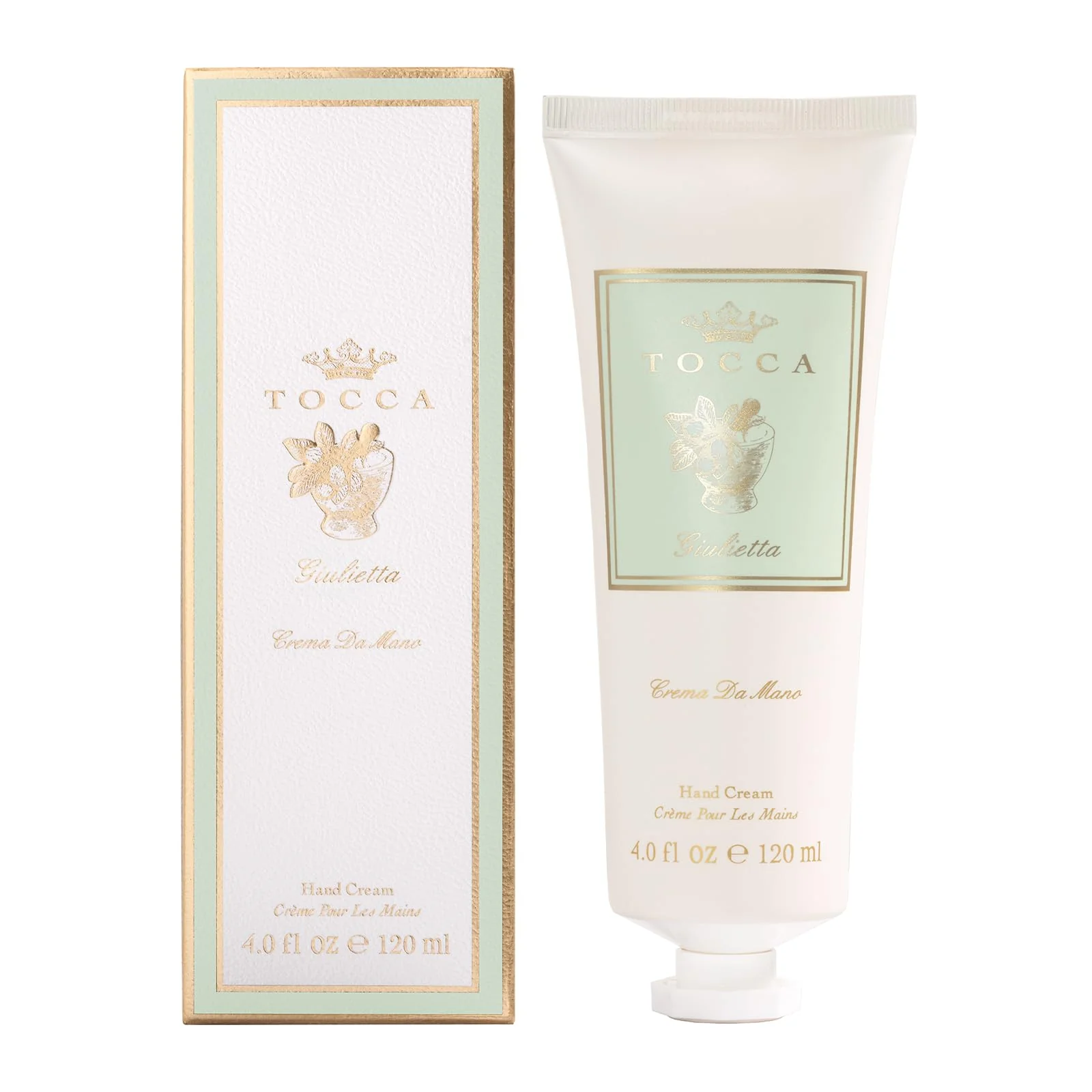 Original Tocca Crema de Mano Luxe Giulietta Hand Cream 4 oz - Pink Tulips Green Apple Vanilla Orchid - Moisturizing Quick Absorbing