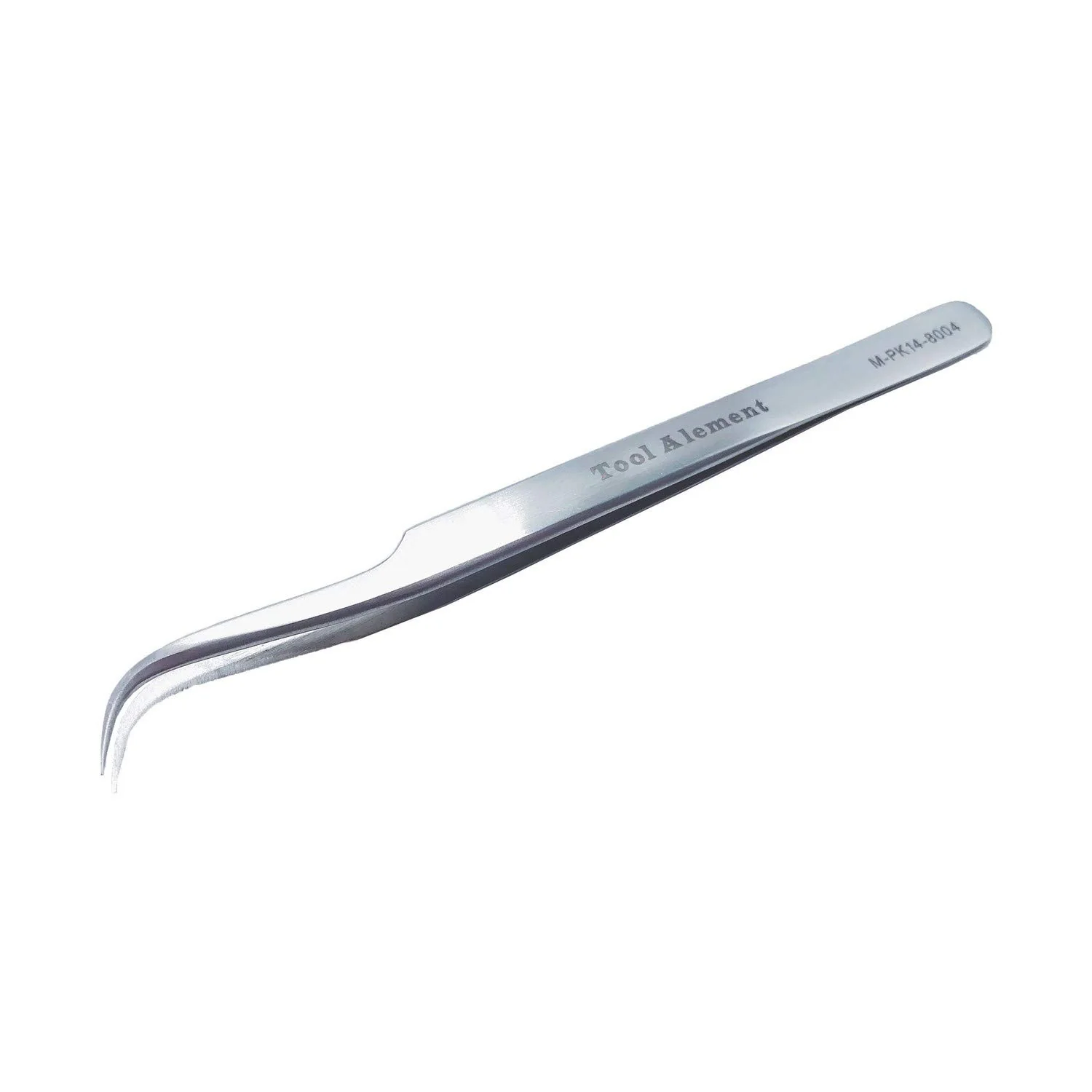 Effective Tool Alement Canadian Stainless Steel 12cm Semi Curve Eyelash Tweezers M-PK14-8004 Fine