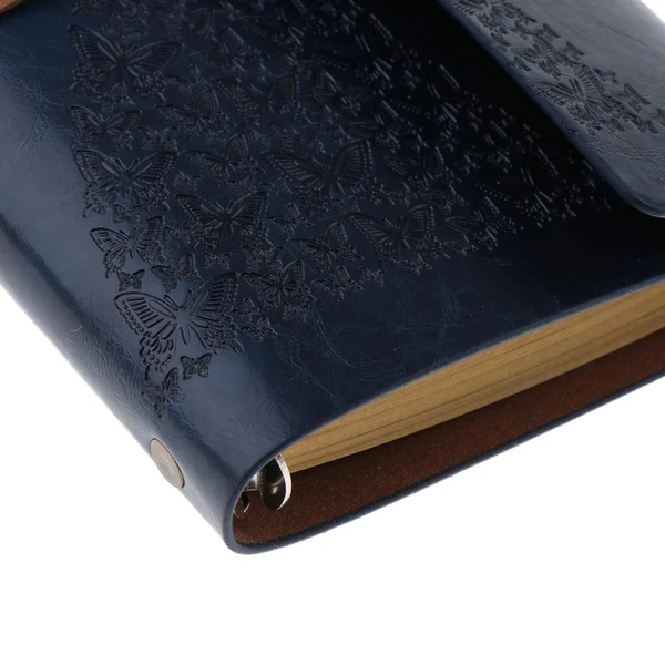High-End Max Leather Journal Notebook Portable Loose Leaf Blank Notebook Dark-blue Proven