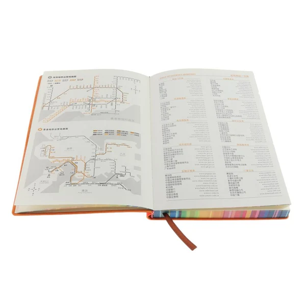 Fine Max A5 Thickened Soft Cover PU Leather Notebook Rainbow Side Diary Book Orange Exclusive
