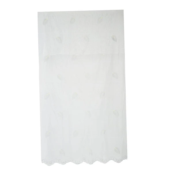Casual Max Simple Linen Sheer Voile Embroider Window Curtain for Bedroom Living Room Effective