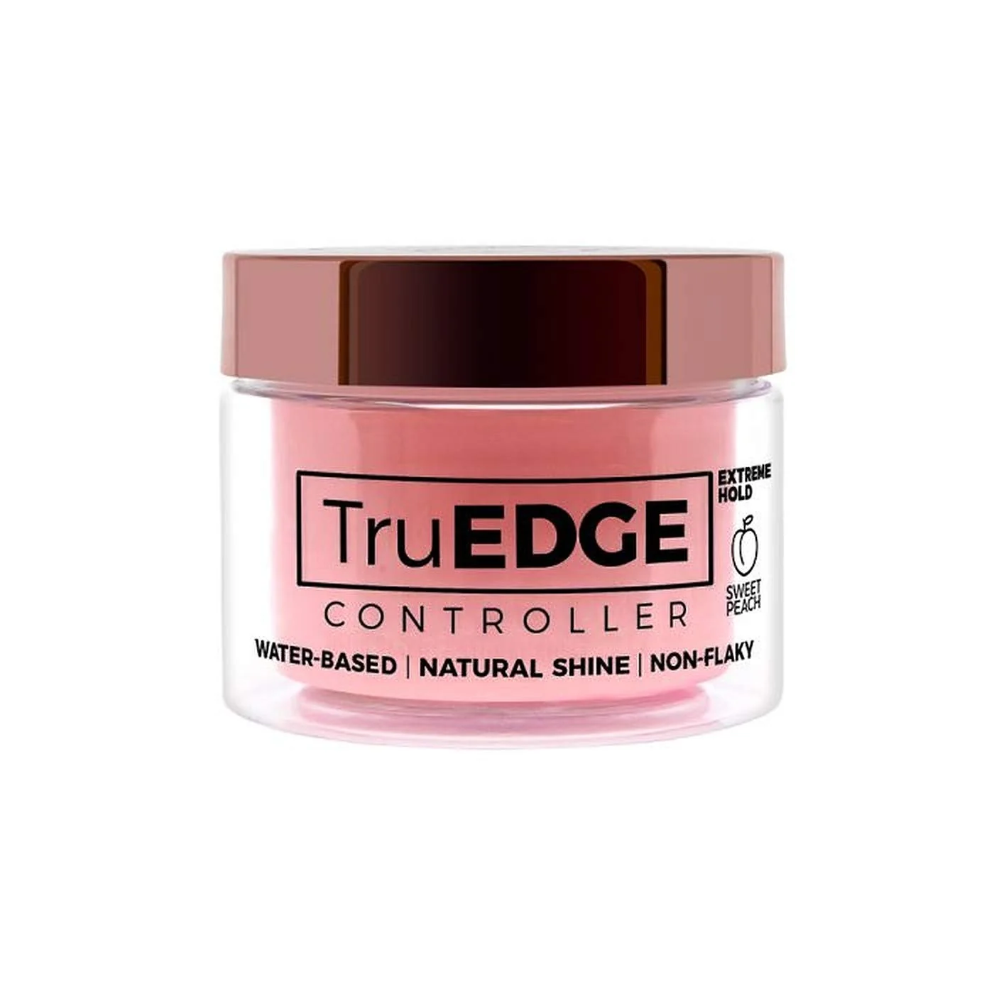 Authentic TruEDGE Controller Extreme Hold Water-Based Pomade - Ntaural Shine Non-Flaky Scented Edge Control - for Hair-Braiding Sweet Peach Traditional