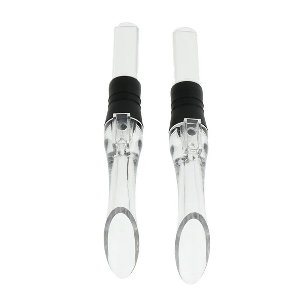 Relaxed Max 2Pcs Acrylic Wine Liquor Pourers Decanter with Food-grade Silicone Stoppers Effective