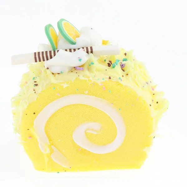 Long-Lasting Max Artificial Fake Food Swiss Roll Yellow Fine