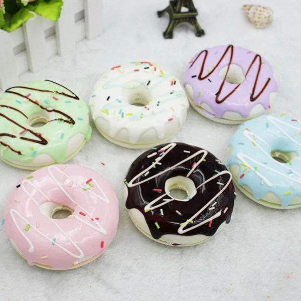 Versatile Max istic Artificial Donut Fake Lifelike Simulated Doughnut Decor Purple Traditional
