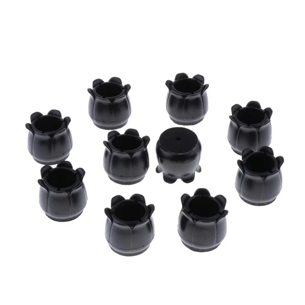 Breathable Max 10pcs No-slip Chair Leg Caps Round Wood Furniture Floor Protectors Black C Convenient