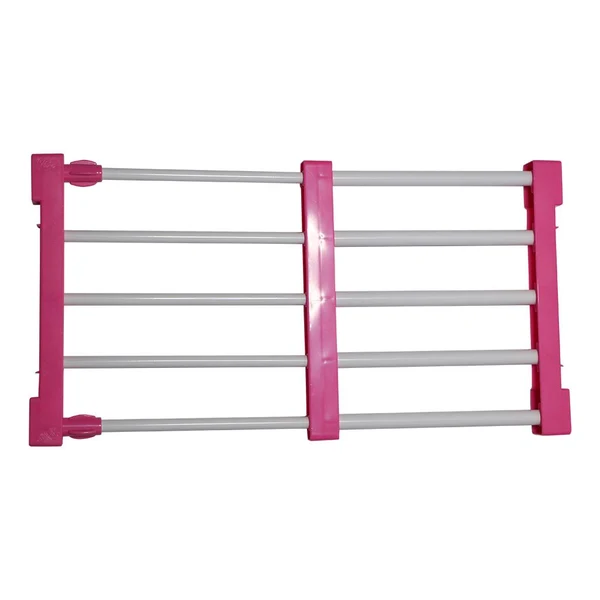 Official Max Wardrobe Closet Storage Rack Layered Partition Board Shelf Rose Red 38-55cm Consistent