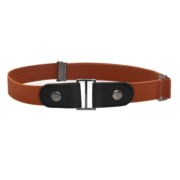 Sophisticated Max No Buckle Stretch Belt for Men and Women Brown First-Class