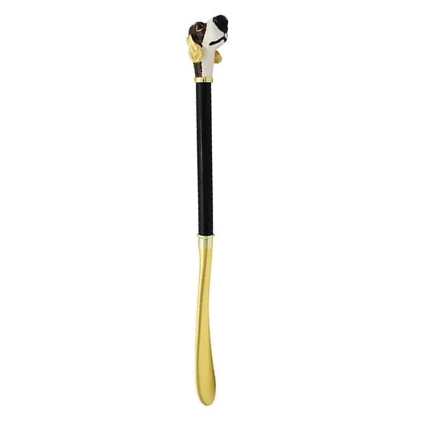 High-Grade Max Metal Shoehorn Flexible Long Handle Shoehorn Lifter Wood Handle Dog Consistent