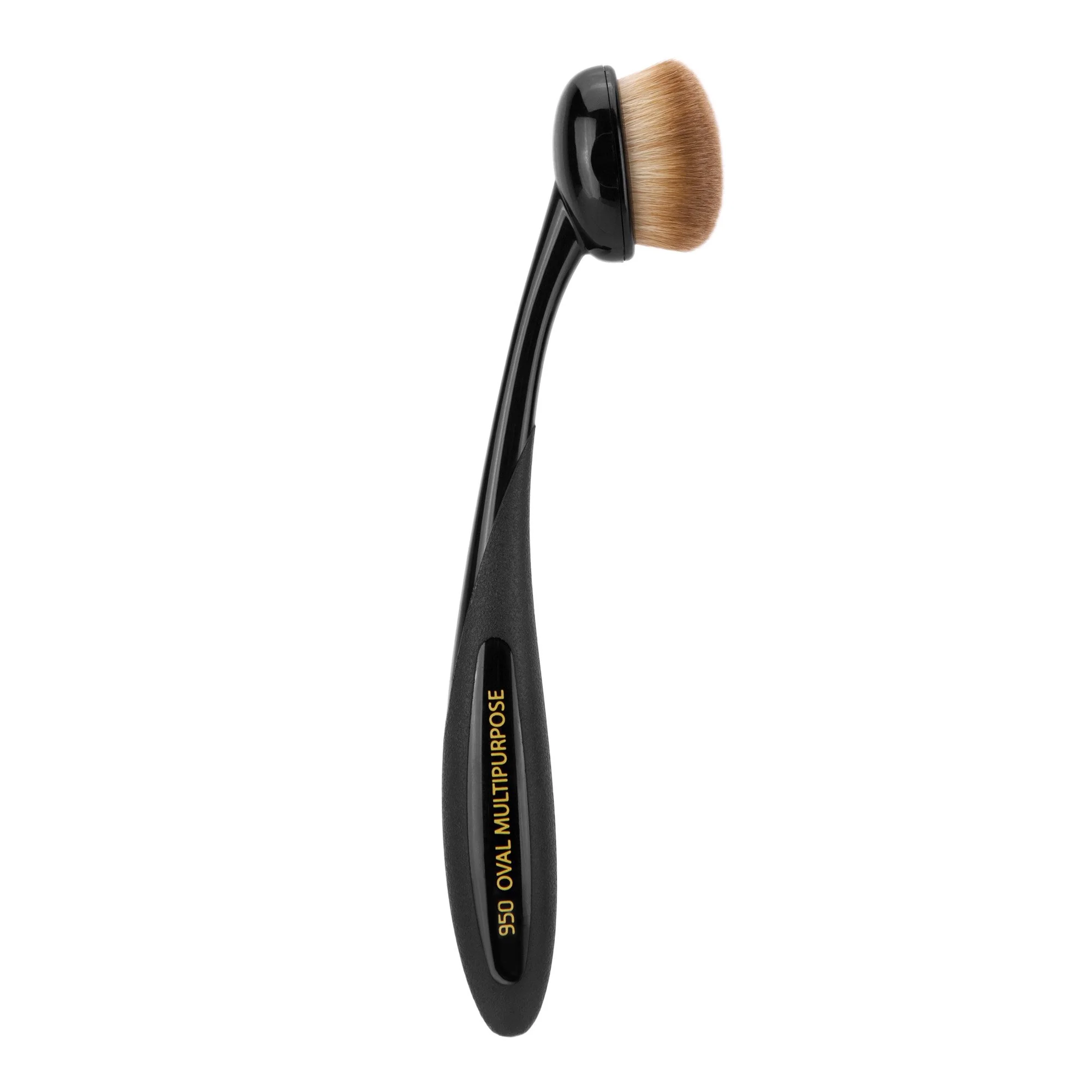 Official Bdellium Tools Professional Makeup Brush - Studio Series 950 Oval Multipurpose - With Soft Synthetic Fibers For Blending Contouring Black 1pc Advanced