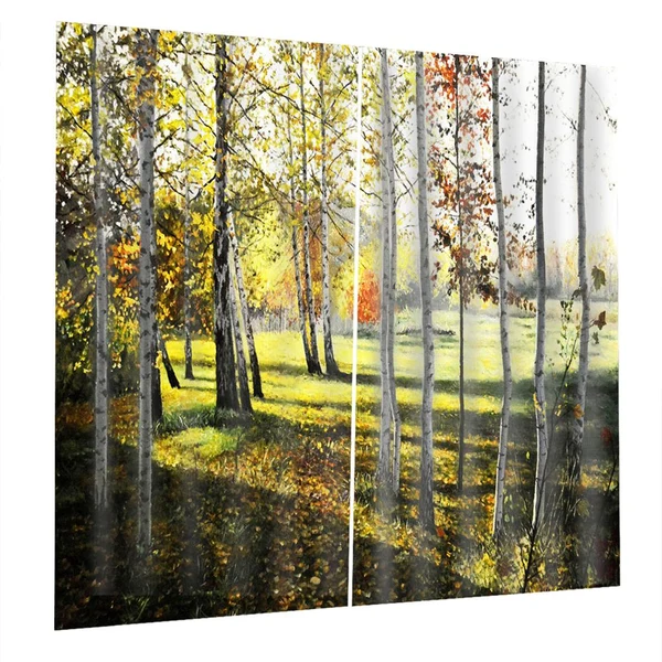 Responsible Max Charming Scenery Printed Window Curtains Drapes Cypress Forest Innovative