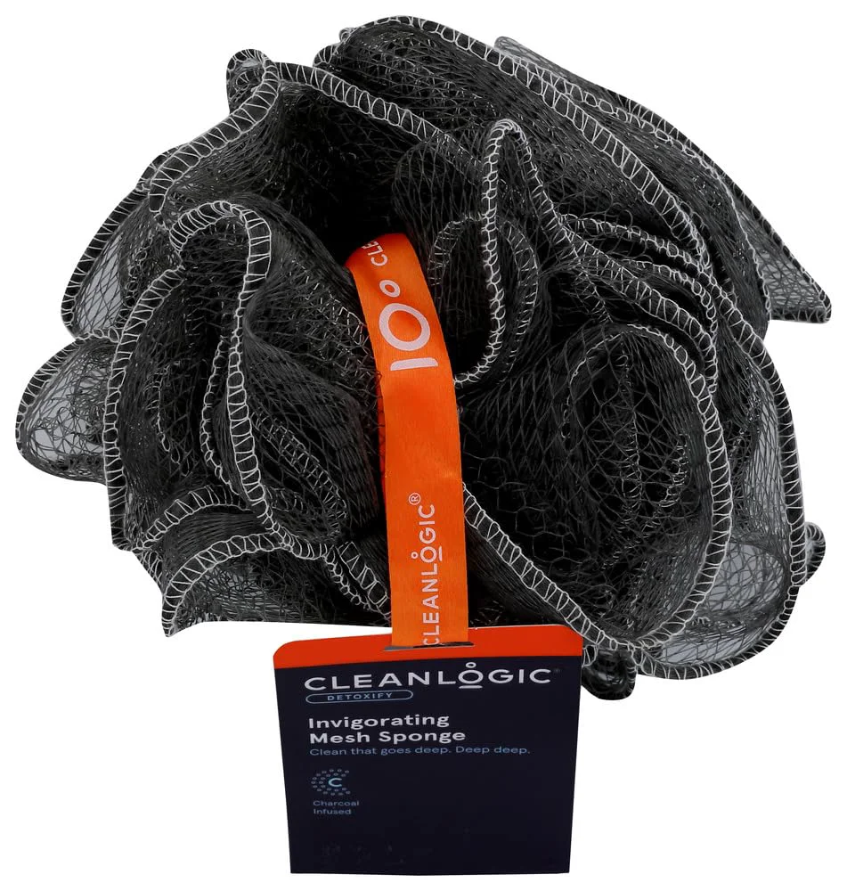 Exceptional Clean Logic Purifying Charcoal Mesh Bath Sponge 6 Pack Trusted