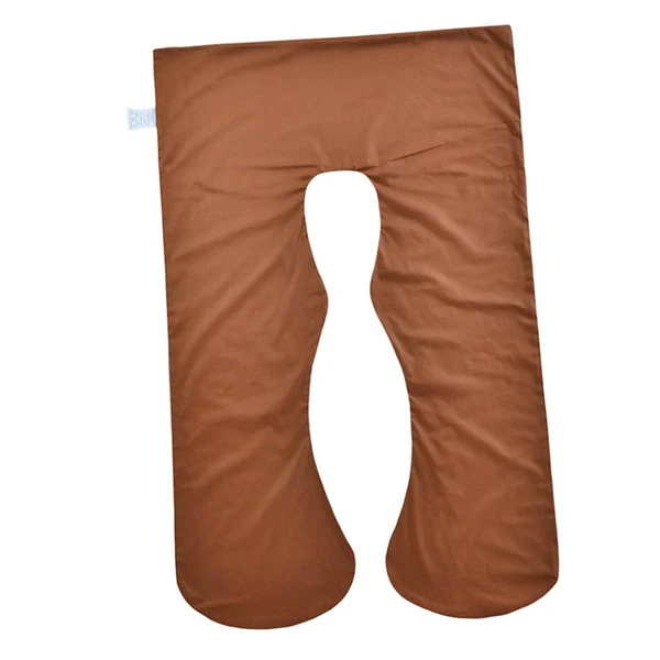 Fine Max Body Bolster Maternity Pregnancy Support Pillow Cover Brown 145x80x20cm Crafted