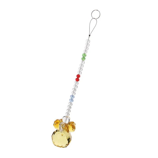 Solid Max Crystal Hanging Suncatcher Rainbow Beads Ball Pendant Prisms Yellow 21cm Casual
