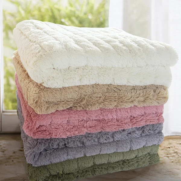 Premium Material Max Fluffy Plush Soft Sofa Couch Cover Bay Window Cushion Area Rug Orange Durable