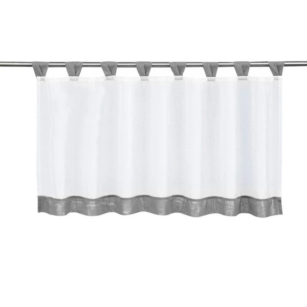 Pure Max Customize Cafe Window Curtain Kitchen Curtain Tier 1 35x18 Inch Grey Durable