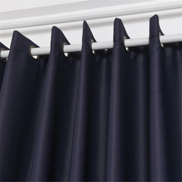Versatile Max Blockout Curtain Eyelet Ring Room Darkening Window Drape Navy Blue 100x130cm Responsible
