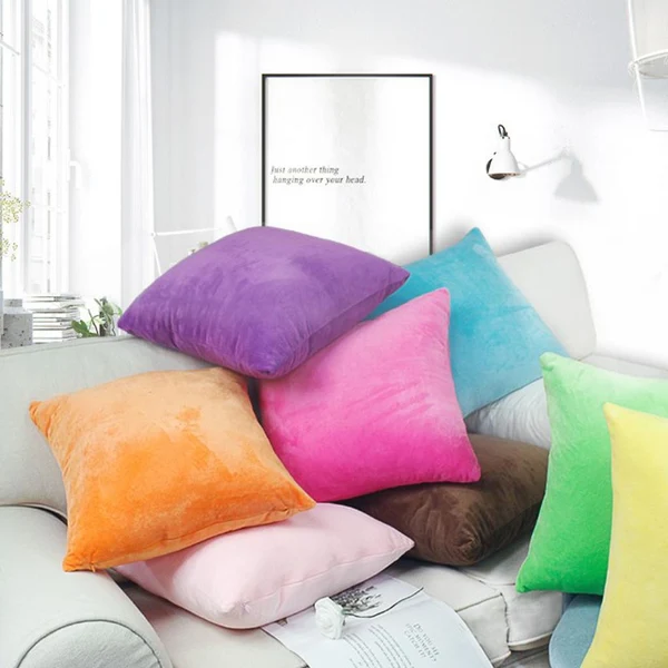 Professional Max Decorative Throw Pillow Cover Velvet Cushion Cover Pillowcase Black 50 x 50cm Sustainable