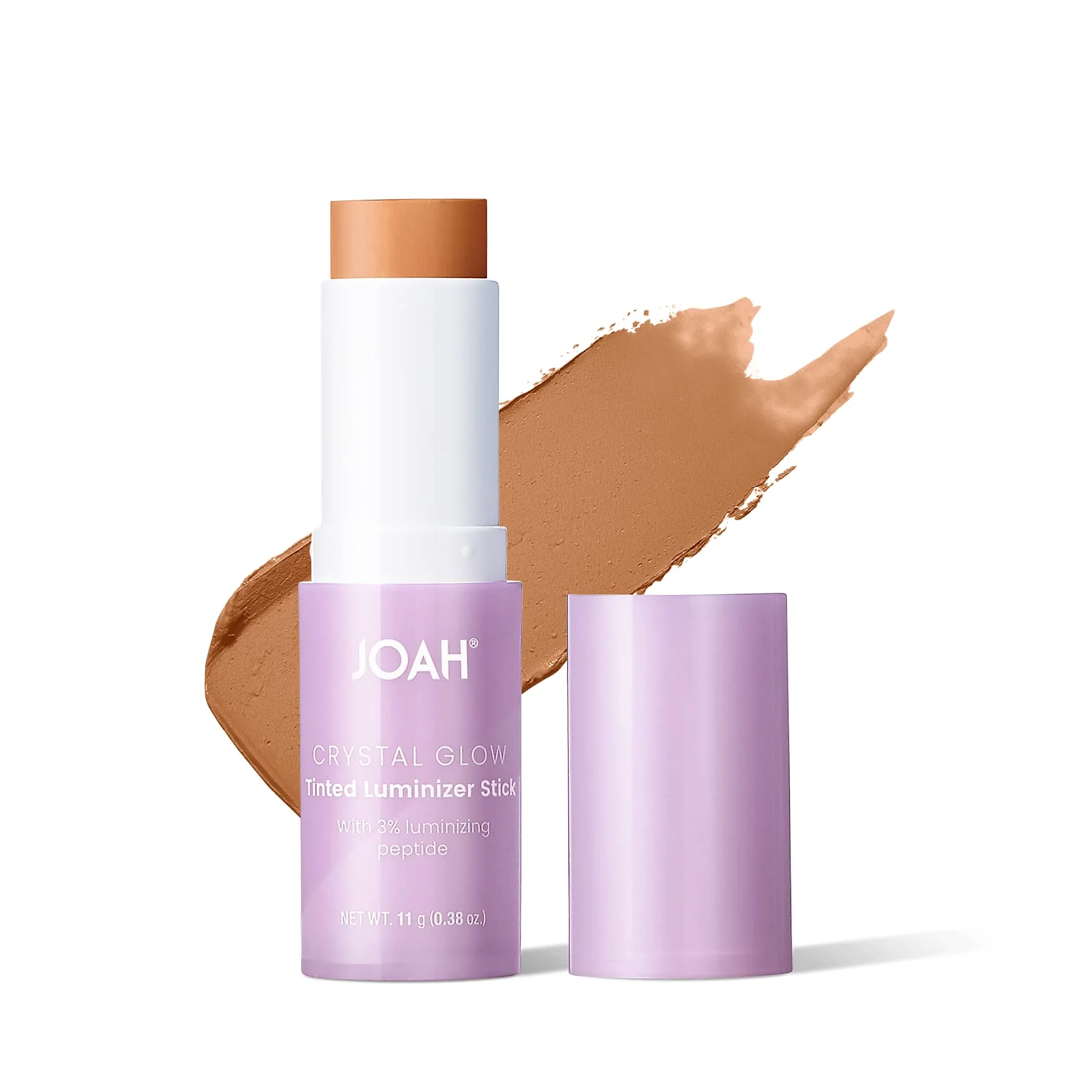 Specialty JOAH Crystal Glow Tinted Luminizer Stick Multitasking Korean Makeup Highlighter and Bronzer Stick Customizable Formula for a Natural Glow Peptide Original