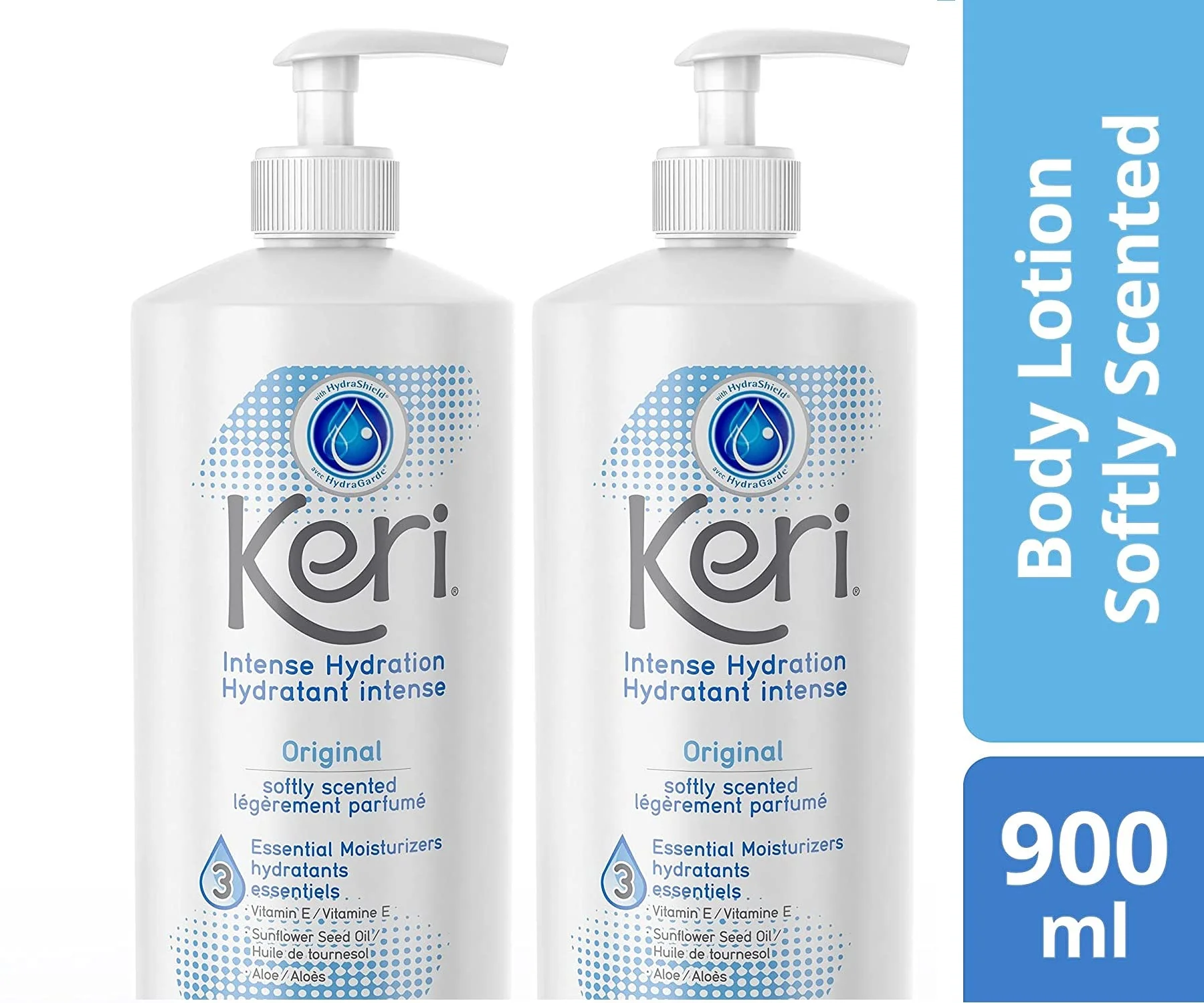 Fast Keri Lotion Intense Hydration Softly Scented 900 mL 2 Piece Solid