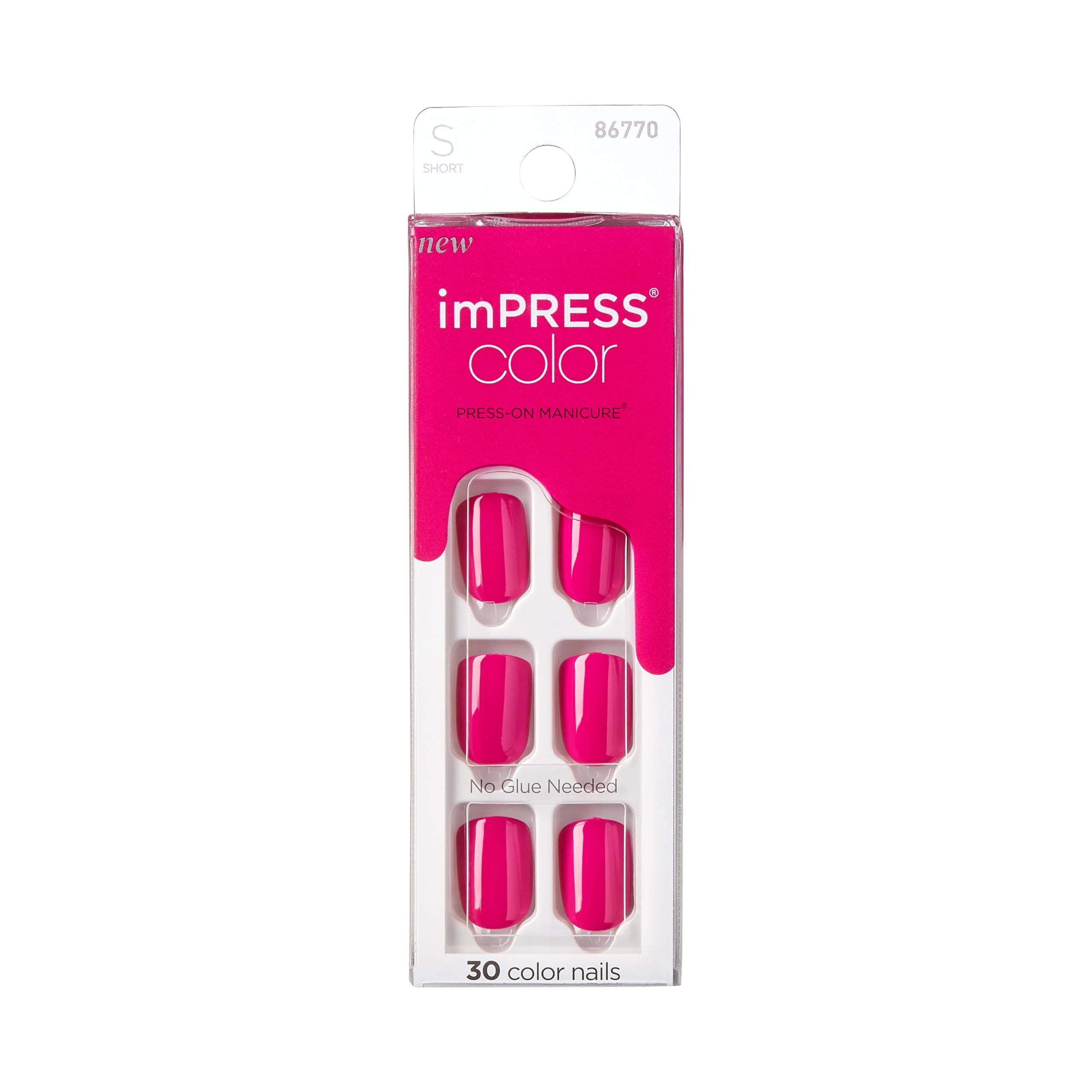 Stylish KISS imPRESS Color Press-On Nails Polish- Manicure Set Orchid Festival 30 Chip-Proof Smudge-Proof Fake Nails Quality