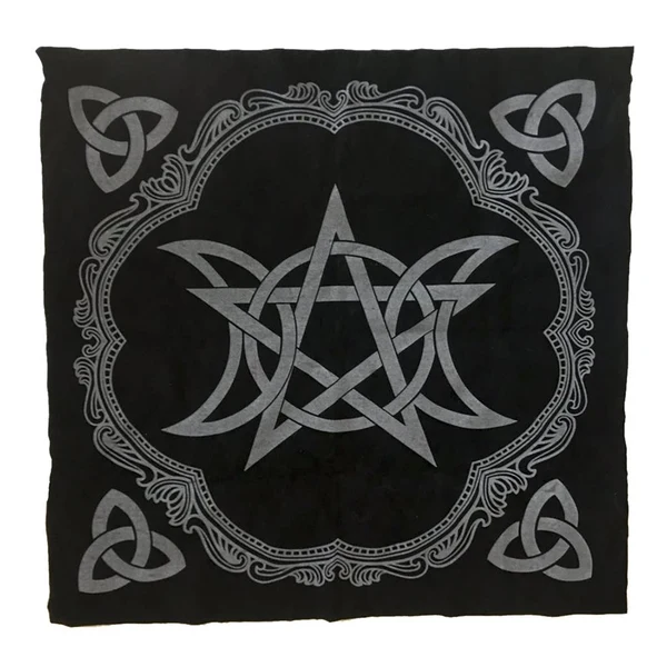Safe Max 1x Altar Tarot Table Card Cloth Moon Velvet Tapestry 49cm Black Square Versatile