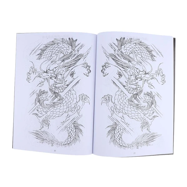 Pure Max Oriental Body Art Tattoo Flash Dragon Reference Pattern Manuscripts Book Outstanding