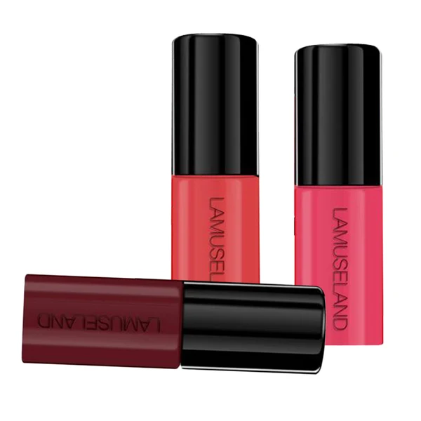 Soft Max 3 Color Matt Velvet Lip Gloss Liquid Lipstick Non-sticky Waterproof Makeup E Premium