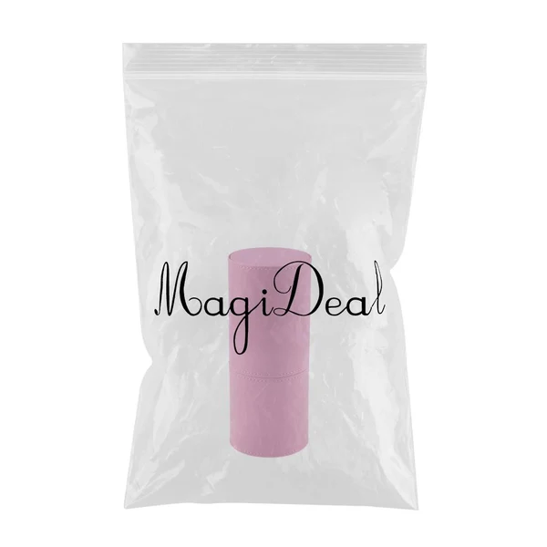 Safe Max PU Empty Storage Container Lipstick Tweezer Makeup Brush Holder Box Pink Detailed