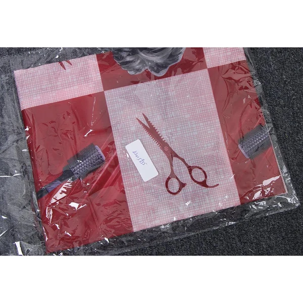 Safe Max Waterproof Hair Cutting Shampoo Cape Salon Hairdressing Gown Cloth Red Excellent