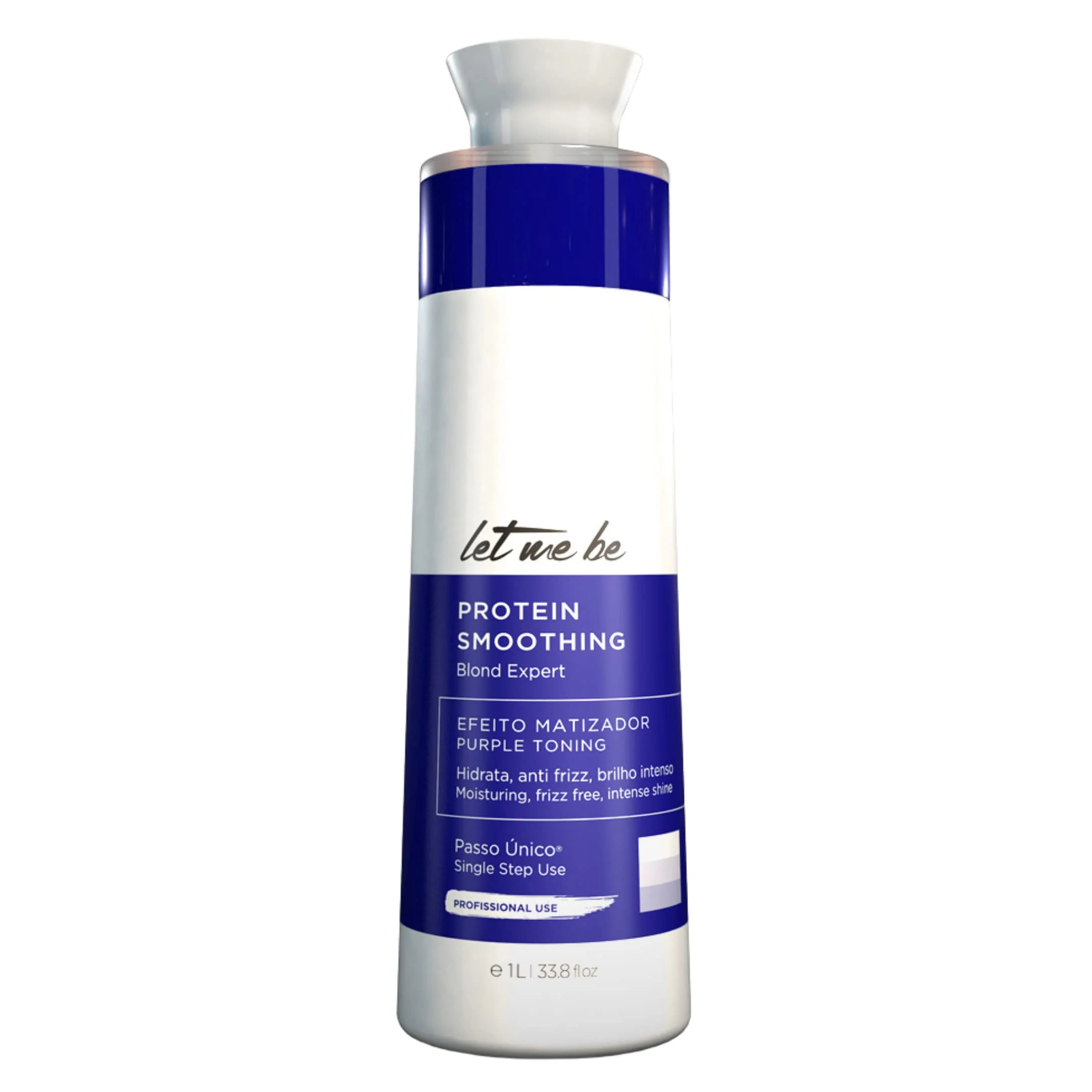 Prestigious Let Me Be Blond Expert Purple Toning Mask 1000ml 33.8 oz - Protein Smoothing Treatment for Blonde Bleached or Highlighted Hair - Anti-Frizz First-Class