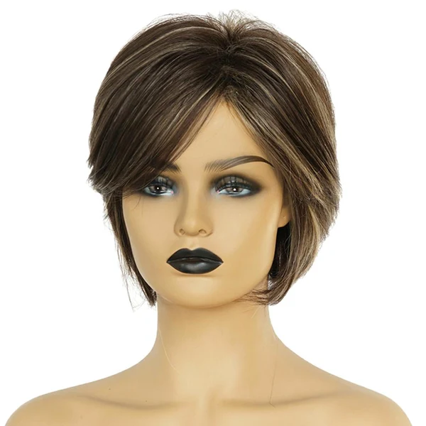 Trusted Max 10inch Natural Short Straight Wigs Fluffy Human Hair Pixie Cut Wig for Women Eco-Friendly