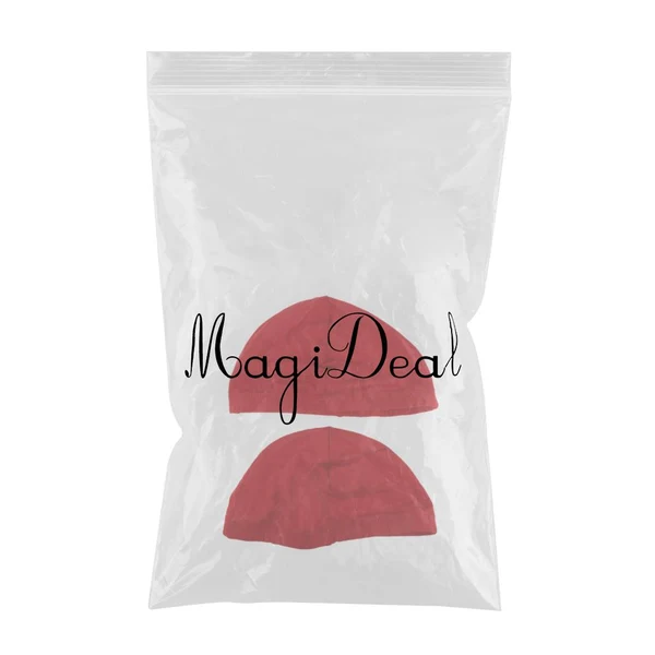 Expertly Made Max 2pcs Spandex Hip-hop Dome Cap for Making Wigs Snood Stretchy Wig Cap Red Enhanced