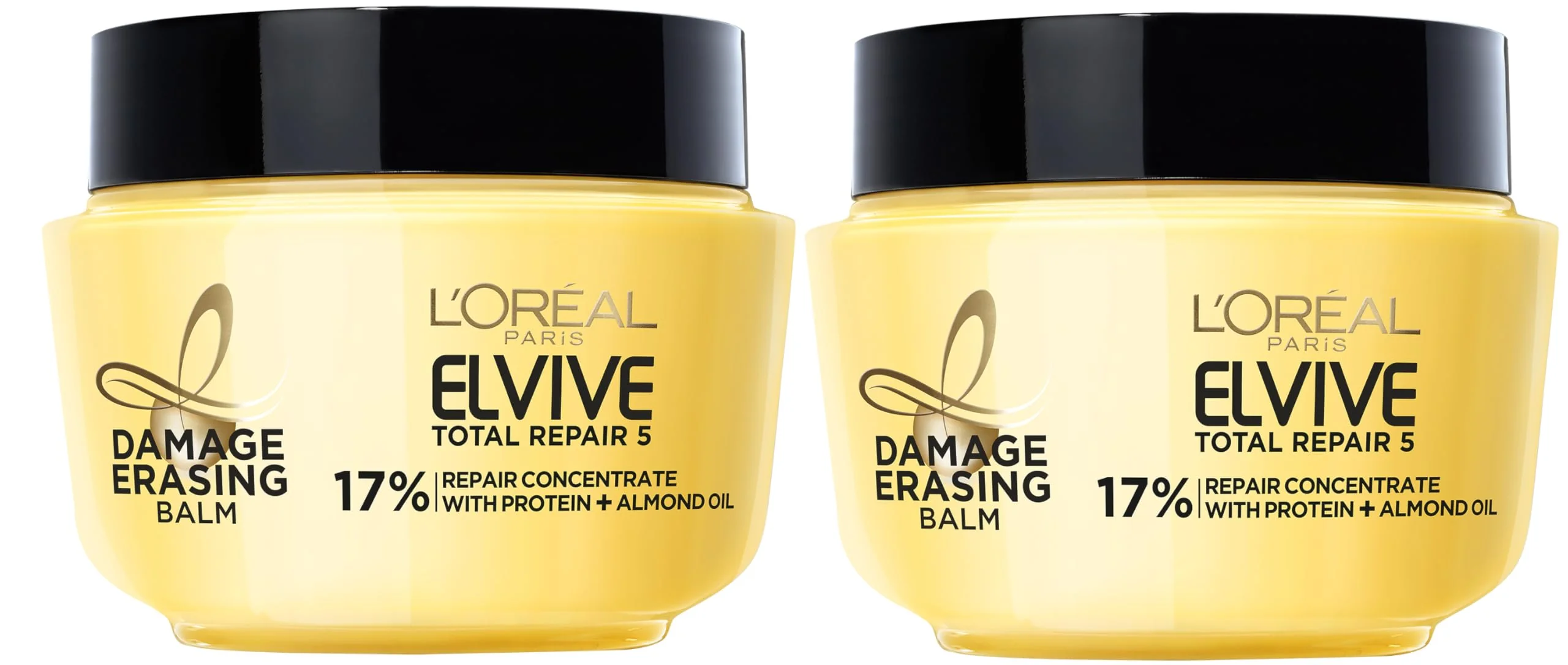 Premium Material L'O Paris Hair Care Elvive Total Repair 5 Damage Erasing Balm Conditioning Hair Mask for Damaged Hair with Almond and Protein 8.5 fl oz Pack Functional