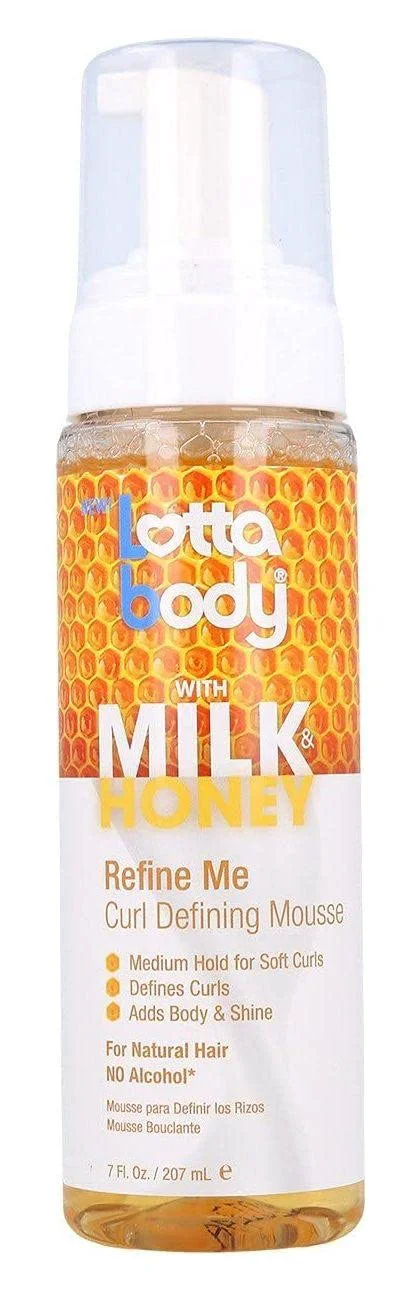 Powerful Lotta Body Mousse Curl Define Milk Honey 7 Ounce Refine Me Pack of 6 Quality