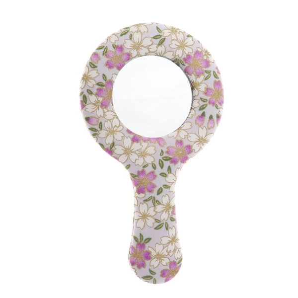 Relaxed Max Vintage Style Round Handheld Travel Makeup Mirror Compact Vanity Mirror Pattern 5 Solid