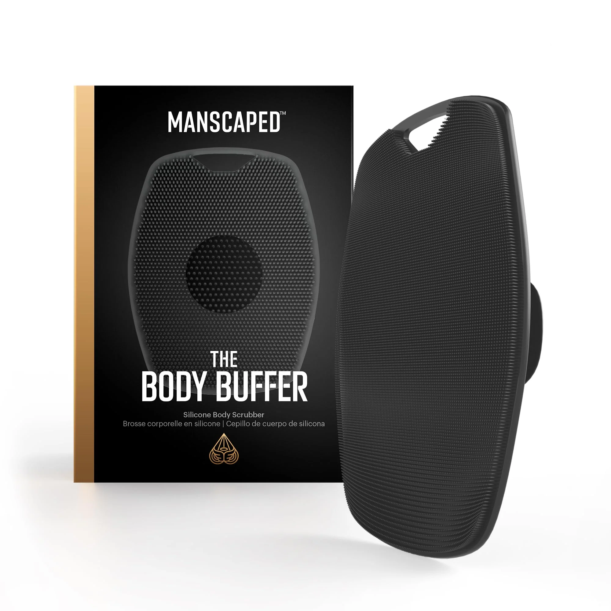 First-Class MANSCAPED® The Body Buffer Premium Silicone Scrubber for Nourishing Cleaning Exfoliating Your Skin - Lather Boosting Bristles with Ergonomic Recyclable