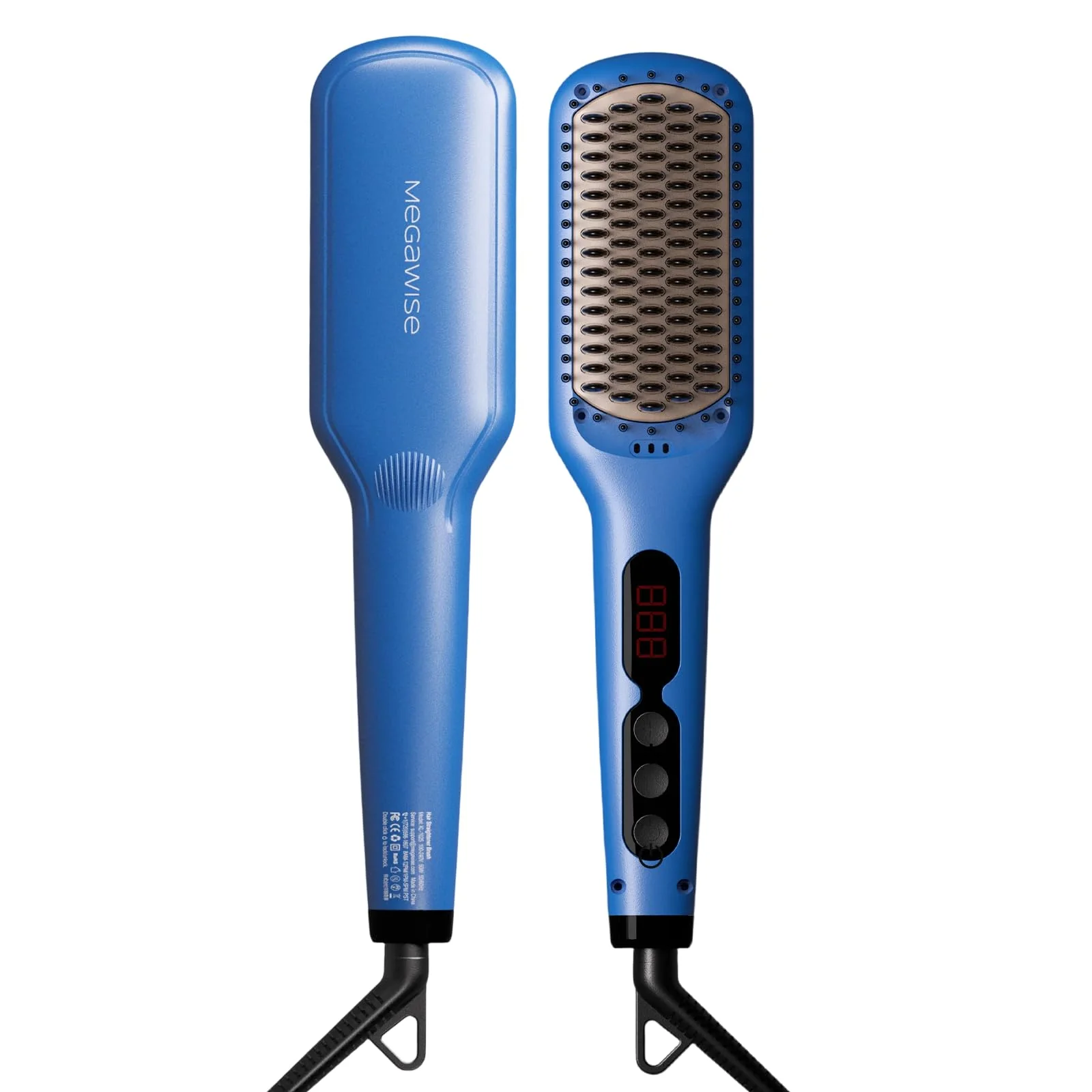 Relaxed MEGAWISE Pro Ceramic Ionic Hair Straightener Brush for Home Salon MCH Fast 20s Heating Tech with Auto-Off Safety Anti-Scald with Universal Dual Verified