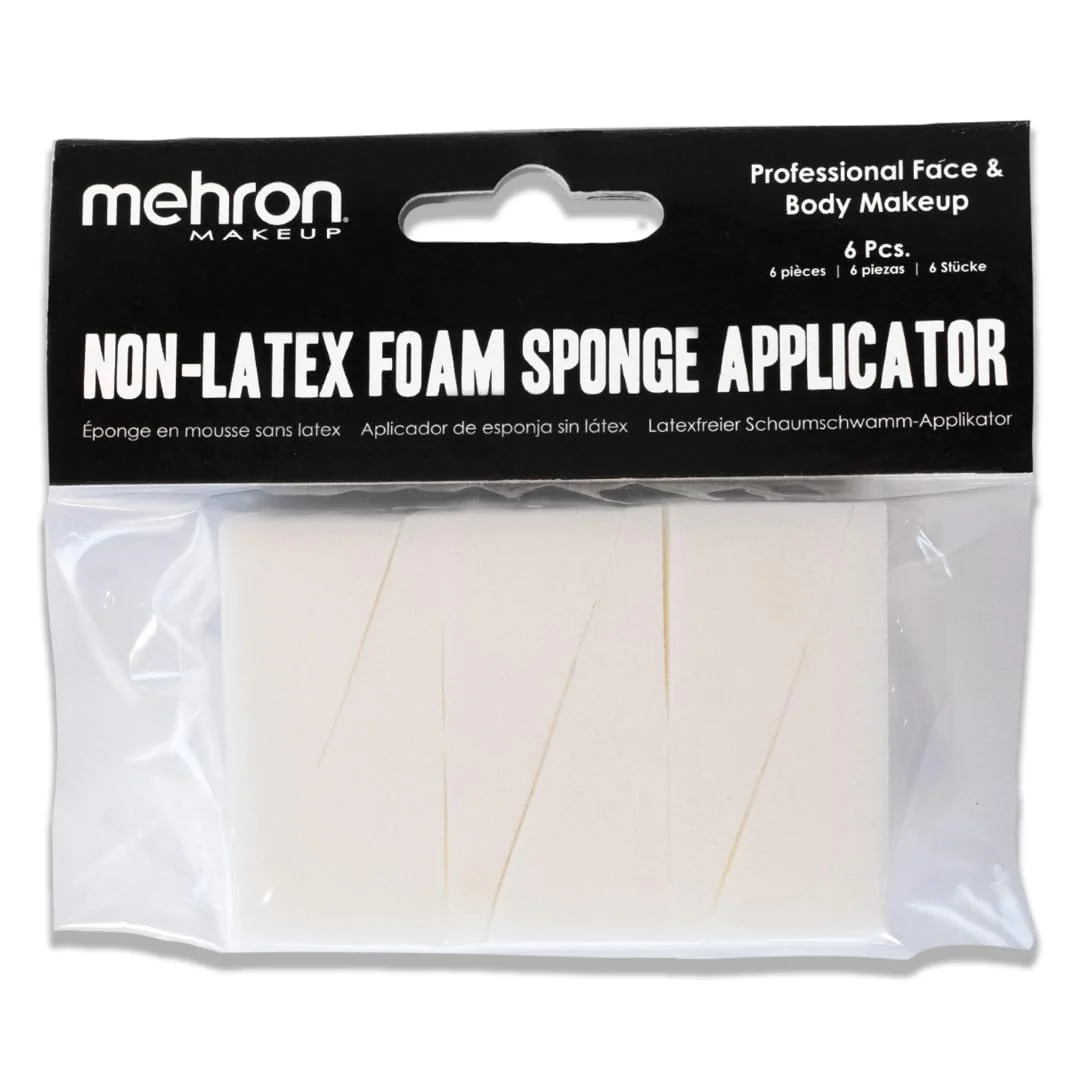 User-Friendly Mehron Makeup Non-Latex Triangular Foam Makeup Sponge Wedge Professional Special Effects Applicator Face Body Paint Beauty Sponges 6 Pack Traditional