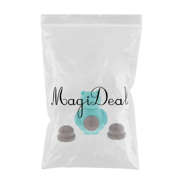 Sophisticated Max Bear Shape Dog Plastic Toy Molars Clean Teeth Bite Chew Play Toy Blue Long-Lasting