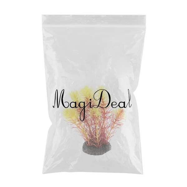 Convenient Max Artificial Plants for Aquarium Decorations Aquatic Plant Plastic Orange Fast