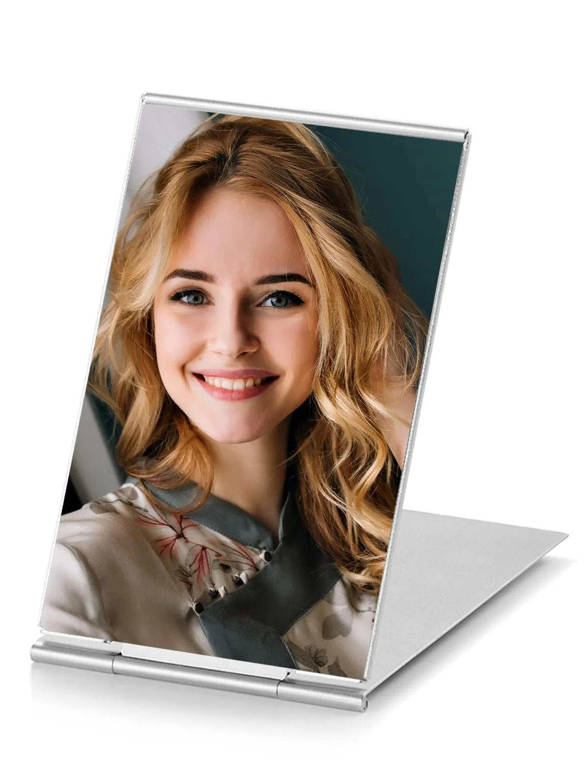 Carefully Designed MIRRORNOVA Mirrornova Folding Mirror Compact Ultra-Slim Small Portable Travel Size Makeup Mirror Aluminum Shell 3.3inch Expertly Made