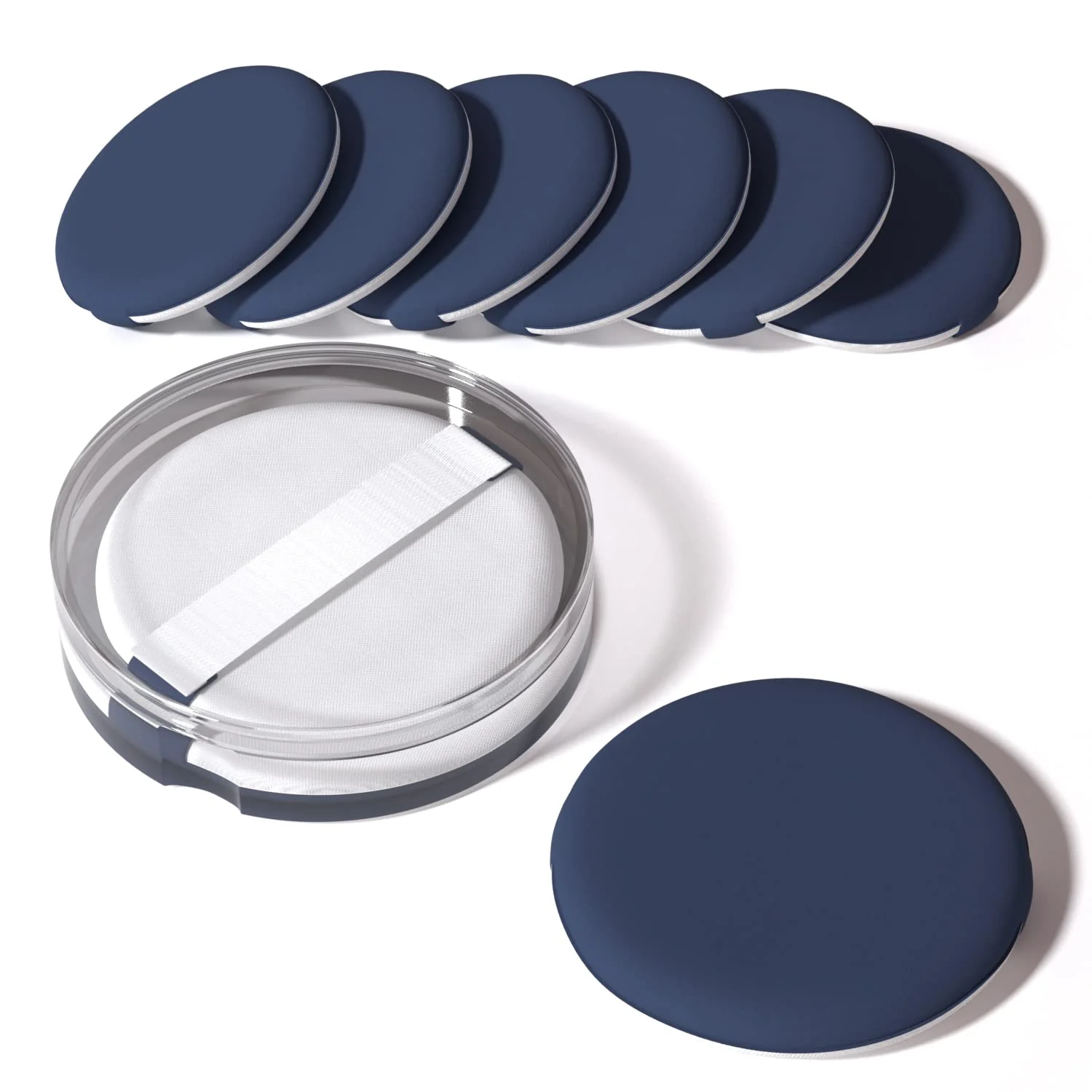 High-Quality MOHOPE 8Pcs Air Cushion Makeup Sponges for Foundation with Portable Box Latex- Blending Sponge for Liquid Cream Foundation and Powder Round Outstanding